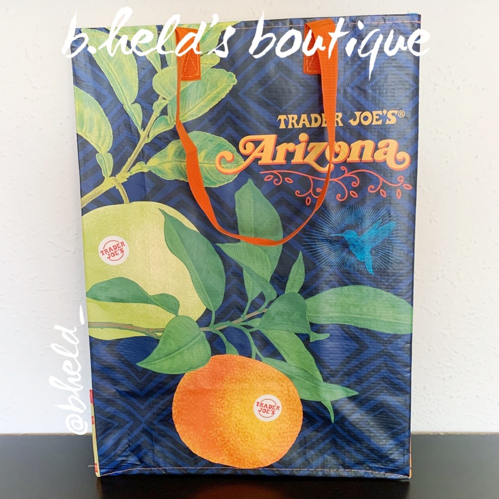 Free w/Purchase — Trader Joe’s Arizona Orange Citrus & Hummingbird Shopping Tote